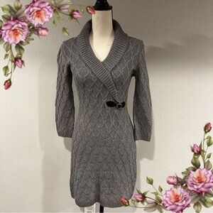 Calvin Klein grey v-neck sweater dress